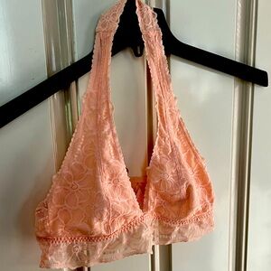 Victoria's Secret Coral Lace Halter Bralette